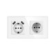 thumbnail image 2 of Salida USB De La UE Puerto USB Dual Estándar Europeo Tipo 153 Toma De Corriente De Carga Blanco Macarena Toma de pared, 2 of 8