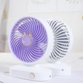 thumbnail image 5 of Mini ventilador de escritorio - Ventilador de mesa alimentado por USB con base - Ventilador de escritorio pequeño ajustable de 2 velocidades, ventilador portátil, 5 of 5