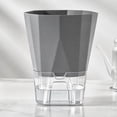 thumbnail image 5 of Modern Geometric Plastic Plant Pot with Built-In Water Reservoir, Self-Watering Indoor Planter for Herbs s in Black White Gray, 5 of 7