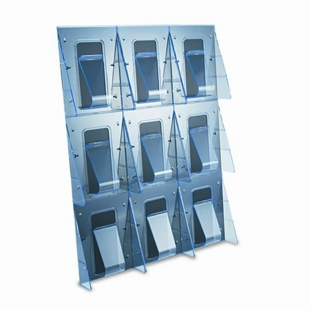 Nine Pocket Magazine Rack - Deflect-O Corporation 9 Pocket Magazine Wall Rack