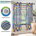 thumbnail image 3 of Yayeee Window Curtains Light Filtering 63"x42" Grommet Panel Pair Home Living Room Decor, Psychedelic Pattern, 3 of 7