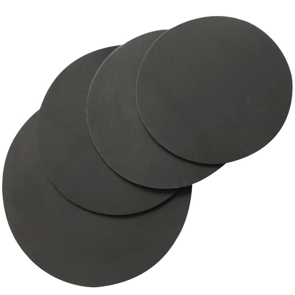 HIAKDOFT 4Pcs Drum Mute Pads in Black for Practice with Round Foams 12 Inch