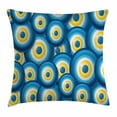 thumbnail image 1 of Evil Eye Throw Pillow Cushion Cover, Overlapping Evil Eye Figures Cultural Ethnicity Turkish Positive Lucky Sign, Decorative Square Accent Pillow Case, 20 X 20 Inches, Blue White Yellow, by Ambesonne, 1 of 1