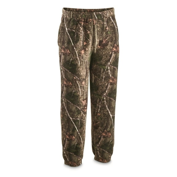 HuntRite Men's Camo Fleece Pants Woodland Camo XL