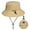 Light Gray, variant on IC ICLOVER Waterproof Bucket Hat for Women and Men - UV Protection Beach Sun Hat Fishing Safari Boonie Packable Hat - Light Gray