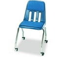 thumbnail image 2 of Virco Padded Teacher's Chairs - 18.63" x 21" x 30" - Fabric/Plastic/Metal - Navy/Chrome - 2/ Carton, 2 of 2