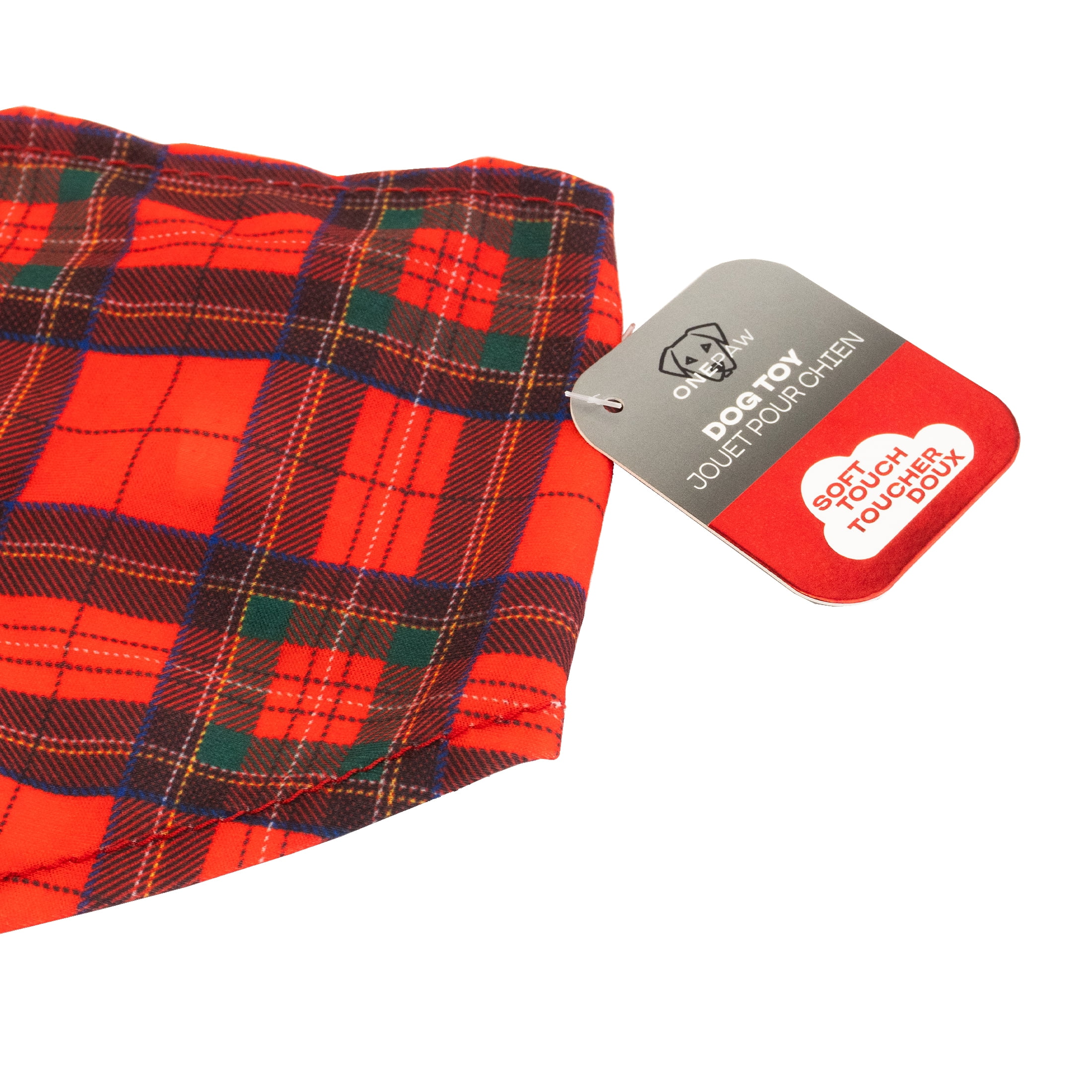 One Paw, Holiday Bandana, Dog Accessory, Festive Fashion Wear, Red