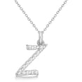 thumbnail image 1 of Personalized Diamond Script Letter Initial Necklace in 14k White Gold, 1 of 2