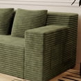 thumbnail image 7 of 71 Inch 3-Seater Sofa, Corduroy Fabric Deep Seat Couch, No Assembly Required, Comfy Loveseat for Living Room Apartment, Antique Green, 7 of 7
