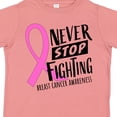 thumbnail image 4 of Inktastic Never Stop Fighting Breast Cancer Awareness Boys or Girls Toddler T-Shirt, 4 of 5