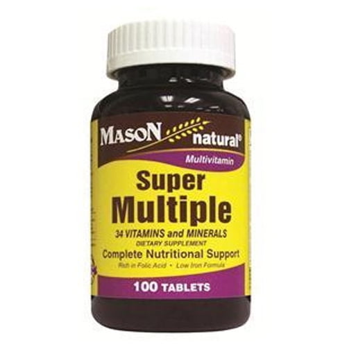 Mason Natural Super Multiple 34 Vitamins And Minerals Tablets 100 Ea
