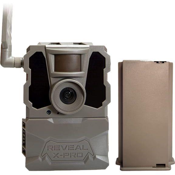 TACTACAM Reveal X PRO Cellular Trail Camera , Verizon and AT&T , NO Glow , Integrated GPS Tracking , Built in LCD Screen , HD Photo and HD Video X-PRO with TACTACAM Reveal Lipo Lithium Battery Pack