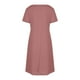 thumbnail image 4 of Vestido Corto de Verano de Moda de Color Sólido Vestido Casual de Cuello en V de Manga Corta, Desgaste Ligero de Poliéster para las Mujeres, Lavado de Manos, 4 of 7
