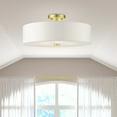 thumbnail image 6 of Livex Lighting Meridian 8" 4-Light Metal Semi Flush Mount in Satin Brass, 6 of 17