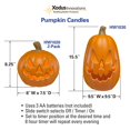 thumbnail image 3 of Calabaza grande HW1030 de Xodus Innovations con luz LED de 15 pulgadas, funciona con pilas, para interiores y exteriores, temporizador diario de 8 horas, para Halloween y Acción de Gracias, 3 of 4