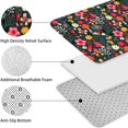 thumbnail image 5 of Pioneer Flower Floral Print Pattern Bathroom Rugs Sets 3 Piece,Toilet Cover Set,Absorbent Non Slip Bathroom Mats Sets with U-Shaped Contour Rug Toilet Rug Set, 5 of 5