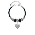 thumbnail image 2 of Delight Jewelry Antiqued Alligator Print Heart Godmother Celtic Knot Leather Bead Bracelet, 7"+2" Extender, 2 of 4
