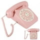 thumbnail image 3 of Teléfono Vintage Teléfono con Cable de Calidad de Llamada de Alta definición para Oficina en casa Rosa, 3 of 8