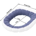 thumbnail image 3 of Toilet Seat Mat Soft Pad Washable Closestool Mat Warmer Cushion Bathroom No.09, 3 of 9