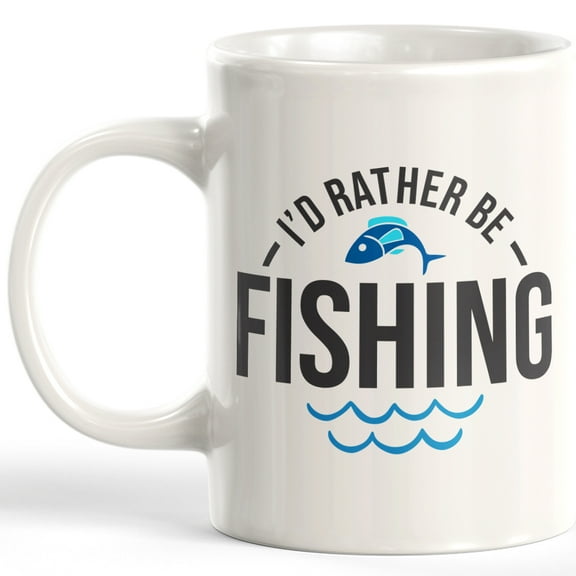 Designs ByLITA I'd Rather Be Fishing 11oz Ceramic Coffee Mug