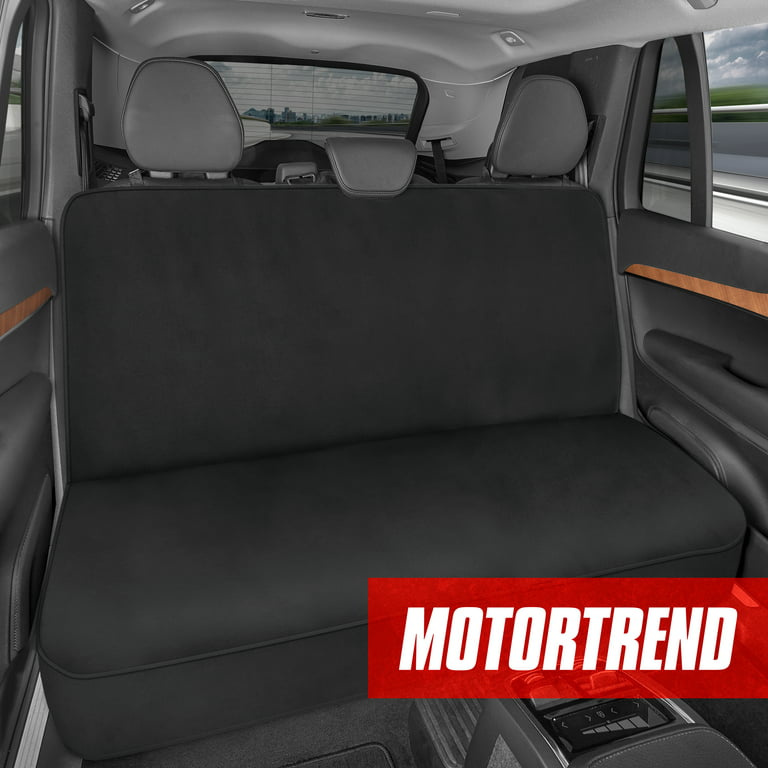 Motor Trend AquaShield Black Waterproof Rear Bench Seat Cover for Cars  Trucks SUV, Neoprene Back Seat Cover Protector 
