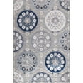 thumbnail image 2 of CAMILSON Spring Bohemian Medallion Floral Easy-Cleaning Non-Shedding Washable Outdoor Indoor Area Rug Blue 9x12, 2 of 11