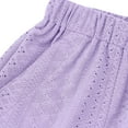 thumbnail image 6 of Delayuji Women's Short Cotton Linen Hollow Solid Color Tie Up Casual Elastic Short with Pockets Summer, 6 of 6