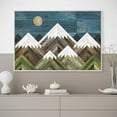 thumbnail image 2 of Arte mural Majestuoso de las Montañas Azules, lienzo decorativo de la naturaleza, picos verdes serenos, 2 of 8
