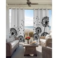thumbnail image 3 of Dandelion Blackout Curtains for Bedroom, Thermal Insulated Drapes, Black White Modern Country Rustic Plants Black Out Curtains 63 Inch Long Room Darkening Kitchen Curtains 42"x63" 2 Panels, 3 of 8