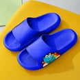 thumbnail image 7 of CAICJ98 Boy Girl Slides Non-slip Toddler Cloud Slide Sandals Comfy Cushioned Thick Sole Shower Pool Slippers Summer Beach Water Shoes Indoor & Outdoor Blue,3(Big Kid), 7 of 7