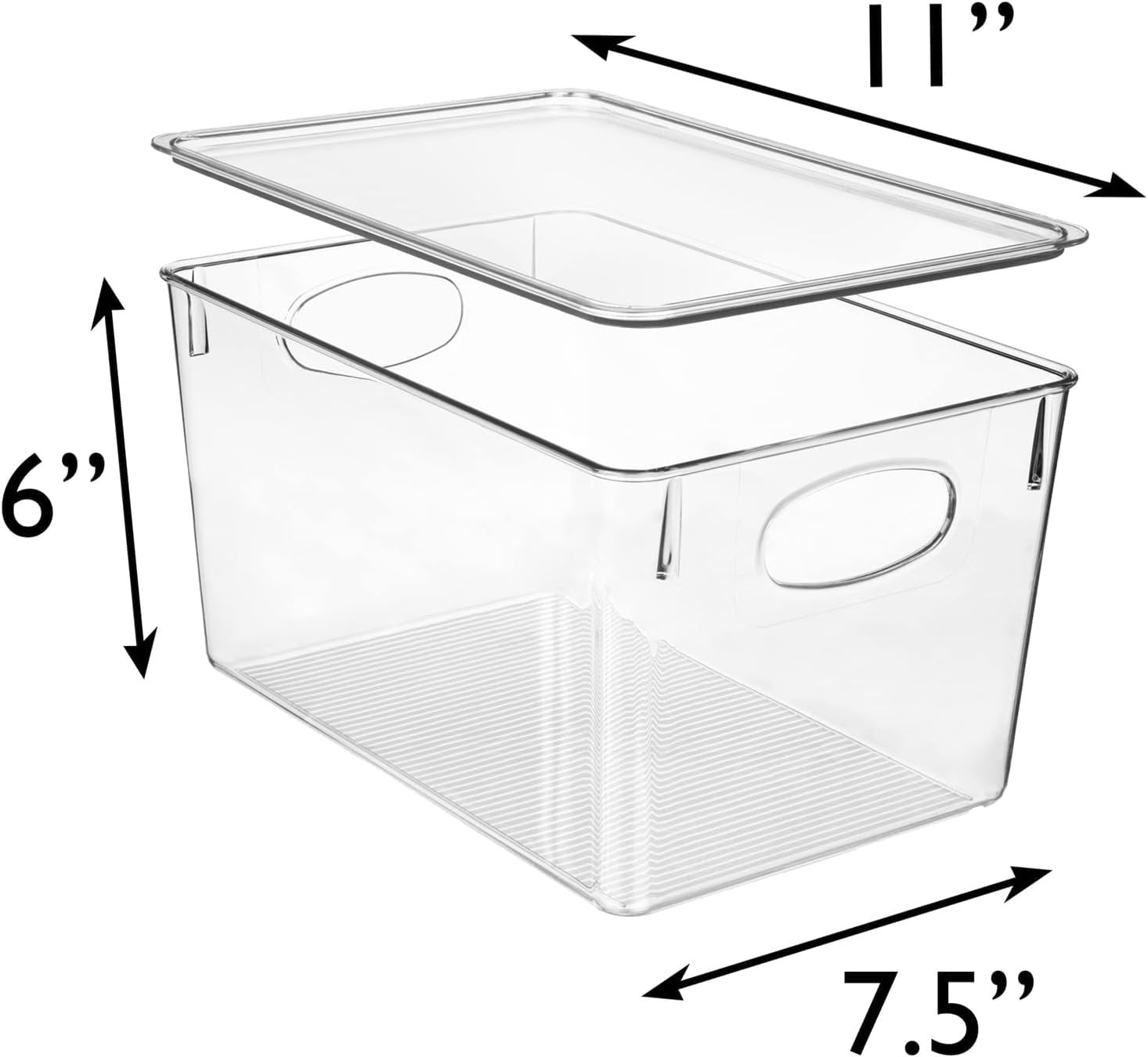 ClearSpace Plastic Pantry Bins With Lids – 10x6x5 Inch Stackable Storage Organizers For Fridge, Cabinet, Kitchen - View #11