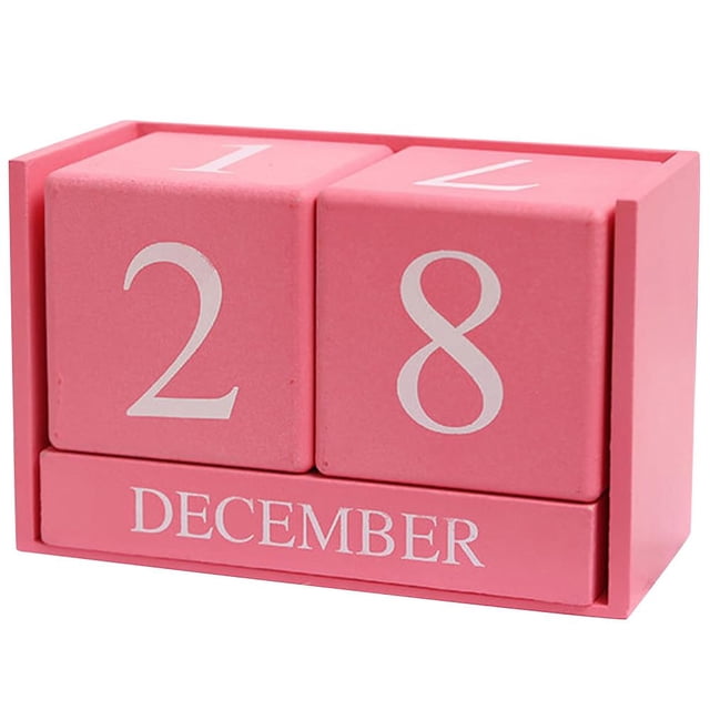 Adornos de madera calendario de escritorio calendarios de escritorio conejo vintage la lista oficina de escritorio Decoración vintage de dibujos animados para el escritorio del calendario de