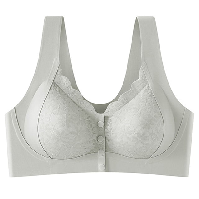 HongQid Women's Bra Seamless Stretch Wireless Front Closure Comfort Bra