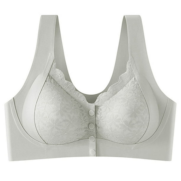 HongQid Women's Bra Seamless Stretch Wireless Front Closure Comfort Bra