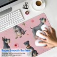thumbnail image 4 of Long Mouse Pads for Desk,Schnauzer Dogs and Pioneer Flower Desk Mats on Top Of Desks, Desk Mouse Pad Extra Large with 3mm Non-Slip Base and Stitched Edge for Gaming,Office,Work,Home 35.4"x15.7", 4 of 6