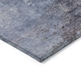 thumbnail image 5 of 8' Navy Blue And Gray Round Abstract Washable Indoor Outdoor Area Rug, 5 of 5