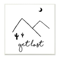 Stupell Industries Get Lost Desert Adventure Scene Minimal Line Doodle Graphic Art Unframed Art Print Wall Art, Design by J. Weiss
