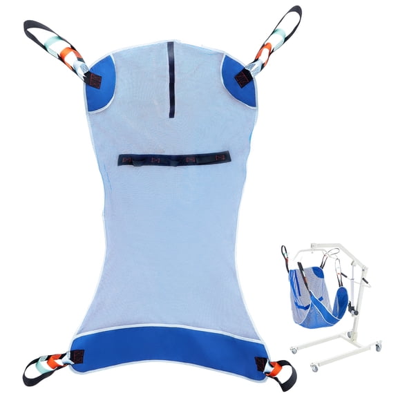 VEVOR Universal Full Body Patient Lift Sling - Large, Patient Lift Medical Sling for Easy Transfer and Bathing, Polyester Patient Aid Transfer Sling for Elderly, Disabled, Bedridden, 500LBS Capacity