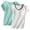 Mint Green+White, variant on Wdfiry 2 Packs Women's Cotton Top with Shelf Bra Short Sleeve Basic Tank Tops Womens Stretch With Built-In Shelf Bra Sports Shirts for Women Fitness Workout Running Yoga Tops
