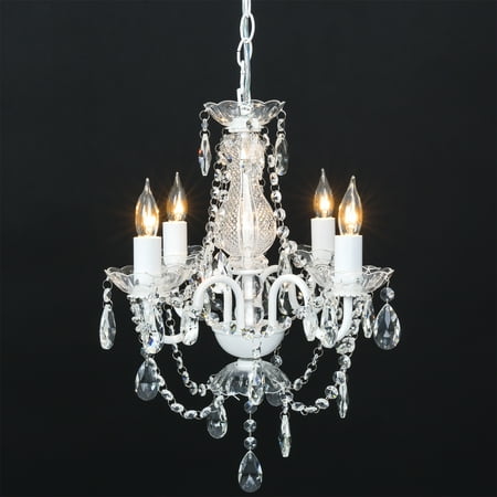 Traditional Open Foyer Light (Best Choice Products Elegant Acrylic Crystal Chandelier Ceiling Light Fixture for Dining Room, Foyer, Bedroom -)