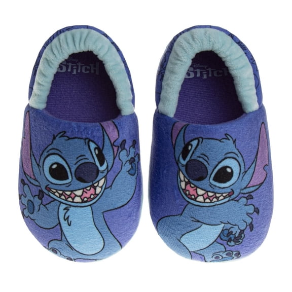 Disney Lilo and Stitch Dual Sizes Slippers. (Toddler Little Kids), Purple Light Blue, 7-8