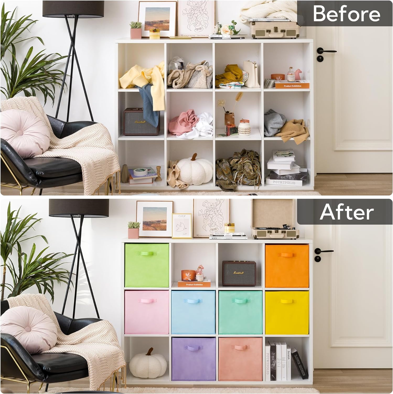 GRANNY SAYS Storage Cube Organizer, 13 Inch Cube Storage Bins, Fabric Storage Bins for Cube Shelf & Closet, 8-Pack
