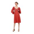 thumbnail image 4 of Miss Lavish London Casual Dresses for Women Sundresses Midi Dress Formal Maxi Wedding Guest Red Cocktail Party Bridesmaid Gowns and Evening Long Sleeve Sun Dress 2024 Red, Medium, 4 of 7