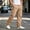 Khaki, variant on Men's Full Elastic Waist Pull on Casual 100% Cotton Cargo Pants, Relaxed Fit Lightweight Multi‑Pocket Work Trousers for Daily Outdoor Wear