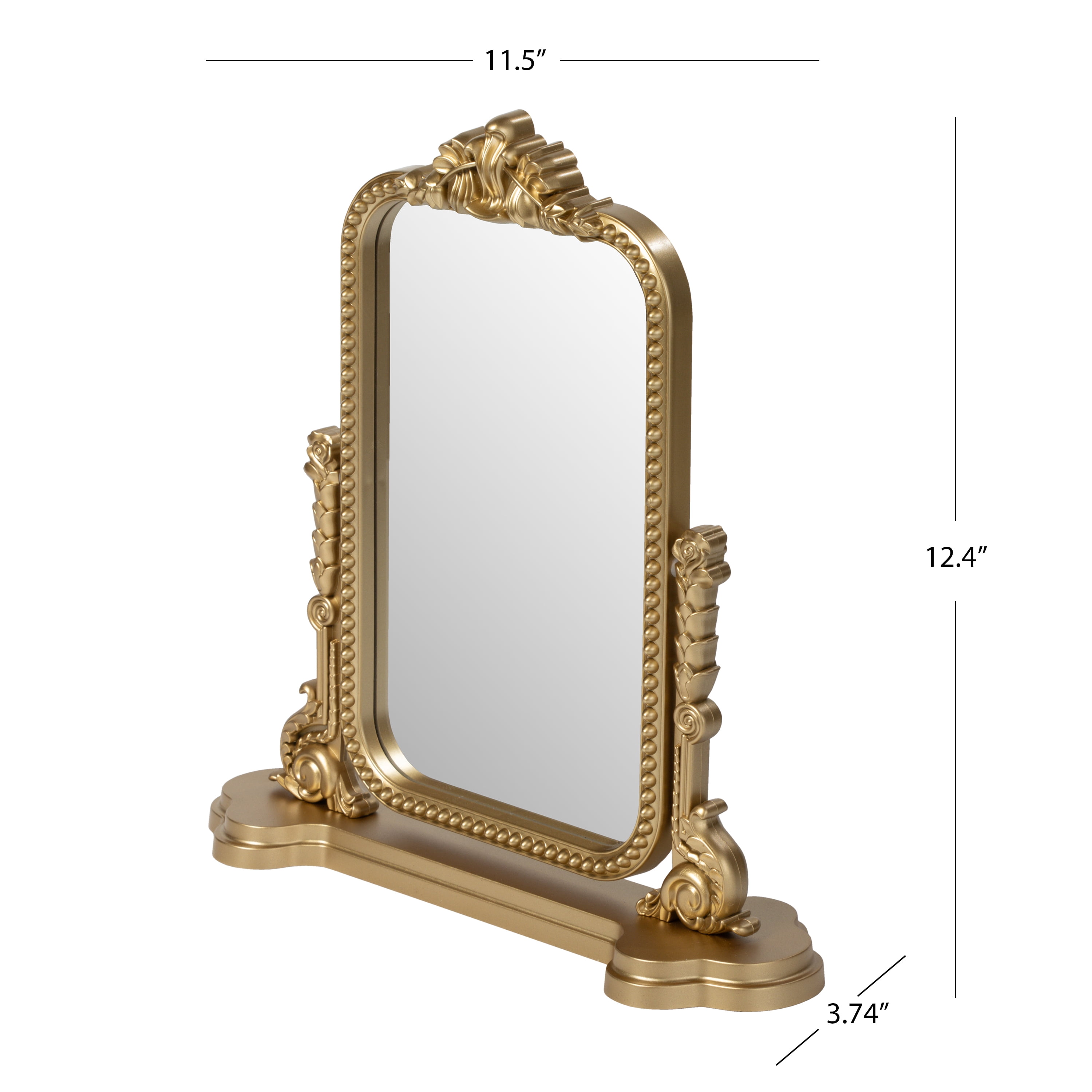 Mainstays Ornate Tilting Gold Tabletop Mirror
