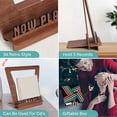 thumbnail image 3 of Now Playing Record Stand Wooden Vinyl Record Holder Tabletop Display Holds Up To 5 LPs Album Cover Display, 3 of 5