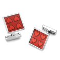 thumbnail image 1 of Alamode LO445 Men Rhodium Brass Cufflink with No Stone in No Stone, 1 of 1