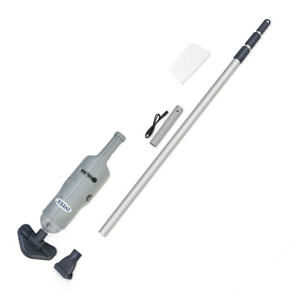 Open Box Intex Rechargeable Above Ground Pool Vacuum Cleaner w/ 2 Brush Heads