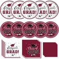 thumbnail image 1 of Graduation Party Supplies Kit Serves 50 - Graduation Party Maroon Class of 2025 Tableware Disposable Dinner Plates Dessert Plates and Napkins for Congrats Grad Party Decorations, 1 of 6