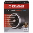 thumbnail image 5 of Pelonis 2-in-1 Turbo Fan and Heater 1500W Portable Ceramic Space Heater with Tip-Over Protection Black, 5 of 5